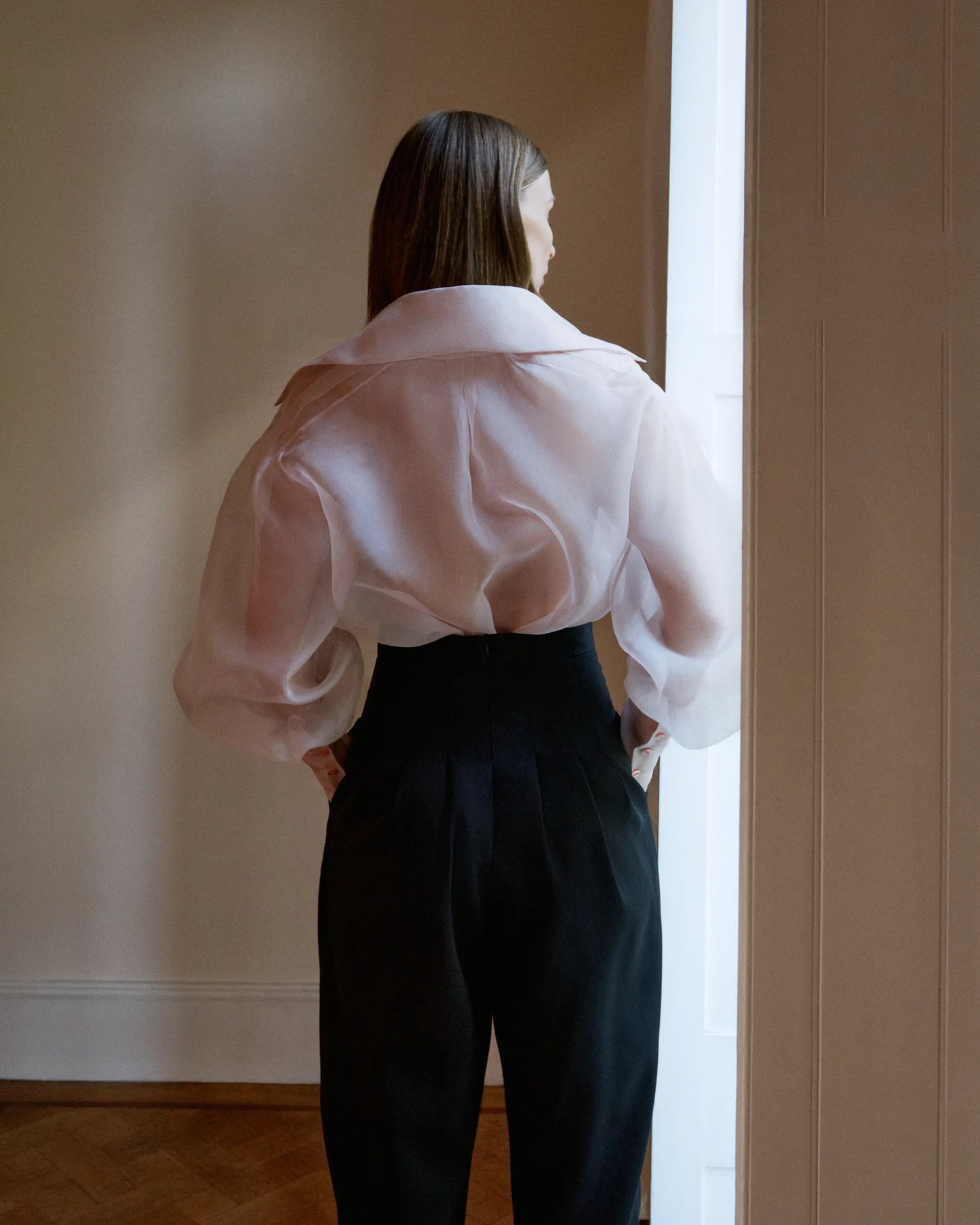 Diamond blouse in ballet pink