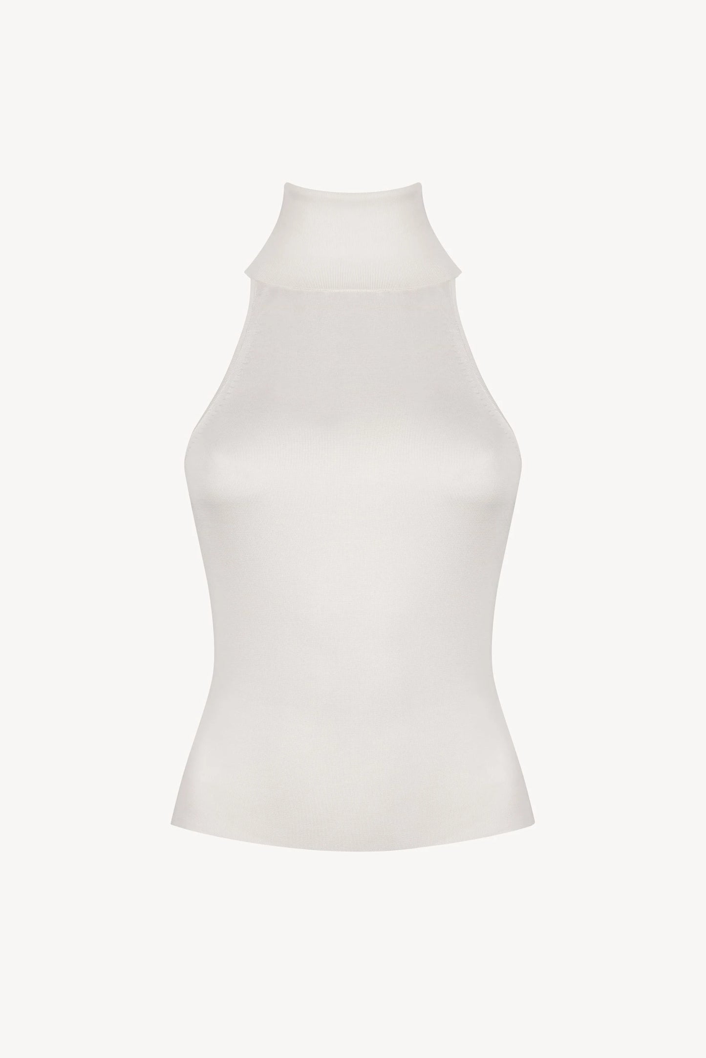 Turtleneck top in ivory