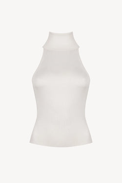 Turtleneck top in ivory