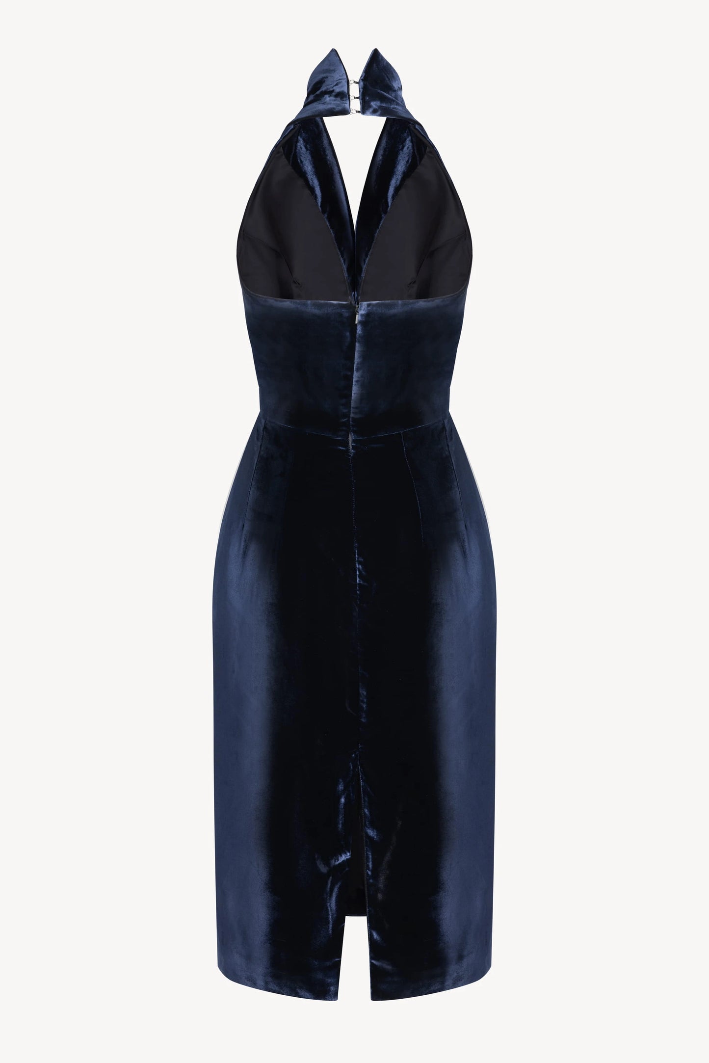 Halterneck dress in navy