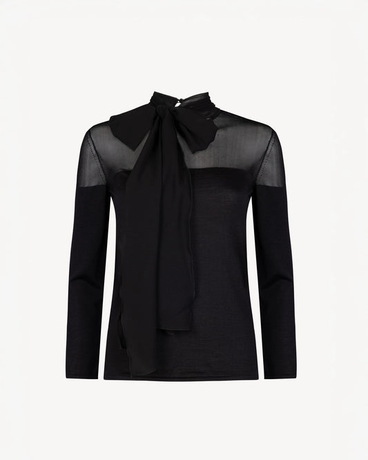 Bow top in black