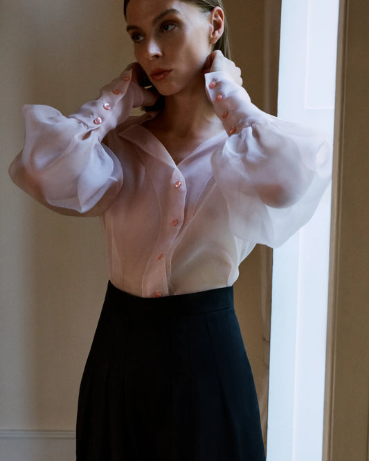 Diamond blouse in ballet pink